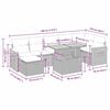 vidaXL 5-tlg. Garten-Sofagarnitur mit Kissen Beige Poly Rattan