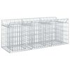 vidaXL Gabionen-Hochbeet 150 x 50 x 60 cm Verzinkter Stahl Silber