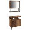 vidaXL Badezimmerm&ouml;bel-Set 2 stk. Braun 60 x 30 x 60 cm Holzwerkstoff