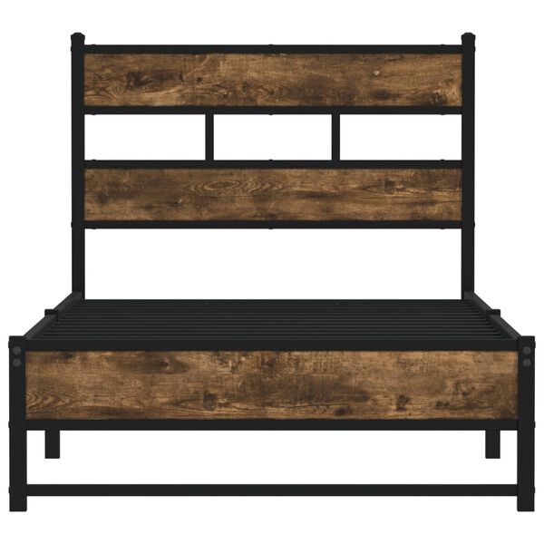 vidaXL Metallbett ohne Matratze R&auml;uchereiche 100x190 cm