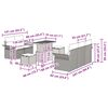 vidaXL Gartensofa-set mit Kissen 8 pcs Beige Poly-Rattan