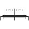vidaXL Bettgestell mit Kopfteil Metall Schwarz 180x200 cm