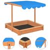 vidaXL Sandkasten mit Verstellbarem Dach Tannenholz 115x115x115 cm