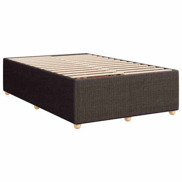 vidaXL Bettgestell ohne Matratze Dunkelbraun 120x200 cm Stoff