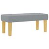 vidaXL Boxspringbett mit Matratze Hellgrau 100 x 200 cm Stoff