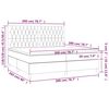 vidaXL Boxspringbett mit Matratze Dunkelblau 200x200 cm Samt