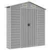 vidaXL Gartenhaus Hellgrau 191 x 470 x 198 cm Verzinkter Stahl