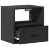 vidaXL Wand-Nachttische 2 Stk. Schwarz 40x31x39,5 cm