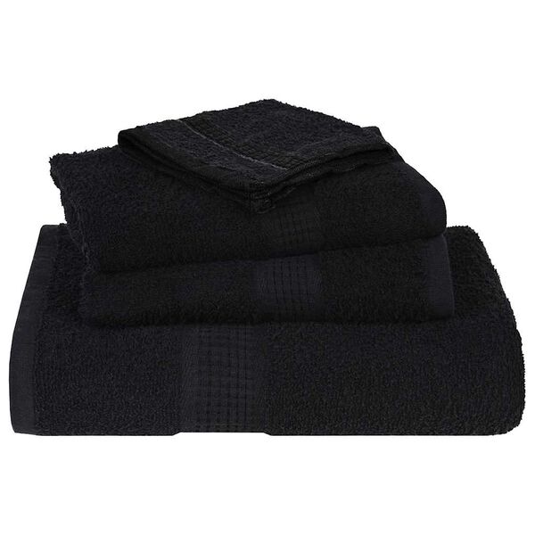 vidaXL Wascht&uuml;cher FROGN 2 Stk. Schwarz 30x30 cm 360 g/m&sup2;