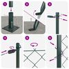 vidaXL Zaunpfosten Gr&uuml;n 10 x 0,8 m (40 x 40 mm Gitter) Stahl und PVC