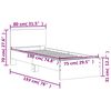 vidaXL Bettgestell ohne Matratze mit Kopfteil Sonoma-Eiche 75x190 cm