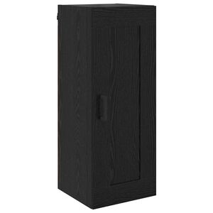 vidaXL Wandschrank Schwarz Eichen-Optik 34,5 x 34 x 90 cm