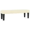 vidaXL Boxspringbett mit Matratze Creme 140x190 cm Kunstleder