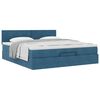 vidaXL Ottoman-Bett mit Matratze Dunkelblau 160x200 cm Samt