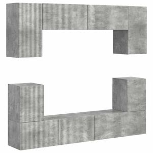 vidaXL TV-Schrankset 5 stk. Beton Grau Holzwerkstoff