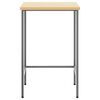 vidaXL Ecktisch Grau 55 x 55 x 85 cm Stahl und hochwertiges Holz