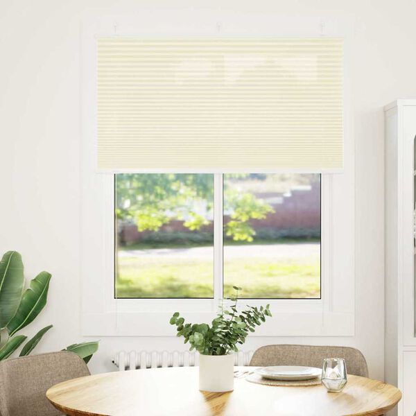 vidaXL Plissee Creme 110x150 cm Stoffbreite 109,4 cm Polyester