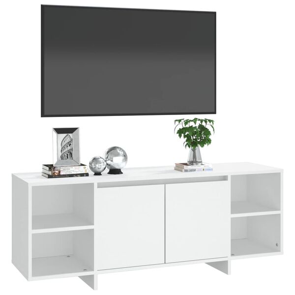 vidaXL TV-Schrank Wei&szlig; 130x35x50 cm Holzwerkstoff