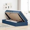 vidaXL Aufbewahrungsbett mit Matratze Blau 100 x 200 cm Polyester