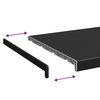 vidaXL Fensterbank Schwarz mit Holzmaserung 80 x 45 x 4,5 cm PVC