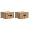 vidaXL Wandmontierter Nachttisch 2 pcs Artisan-Eiche 34,5 x 33 x 20 cm