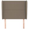 vidaXL Kopfteil mit Ohren Taupe 93x23x118/128 cm Stoff
