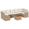 vidaXL Gartensofa-set 8 stk. Beige und Creme Poly-Rattan