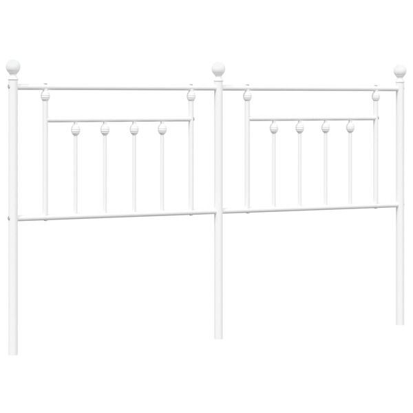 vidaXL Kopfteil Metall Wei&szlig; 160 cm