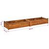 vidaXL Garten-Hochbeet Akazienholz 200x50x25 cm