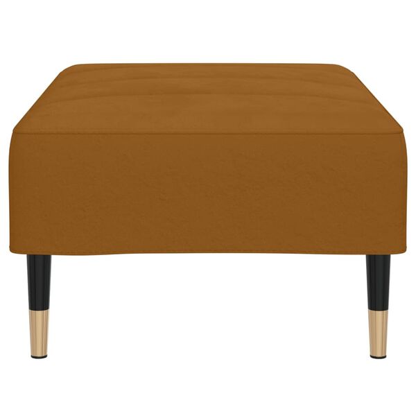 vidaXL Fu&szlig;hocker Braun 78x56x32 cm Samt