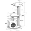 FLAMINGO Kratzbaum Echo Grau 48x34x99 cm