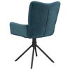 vidaXL Esszimmerst&uuml;hle 2 Stk. Drehbar Blau Samt