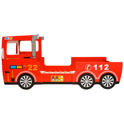 vidaXL Kinderbett Feuerwehr 200 x 90 cm Rot