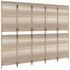 vidaXL Paravent 5-tlg. Beige Poly Rattan