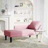 vidaXL Chaiselongue mit Kissen und Rechter Armlehne Rosa Samt