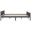 vidaXL Massivholzbett Kiefer Grau 120x200 cm