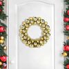 vidaXL Weihnachtsballkr&auml;nze 2 pcs Gold 33 x 33 x 7 cm Polystyrol