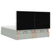vidaXL Ottoman-Bett mit Matratzen Hellgrau 180x200 cm Samt