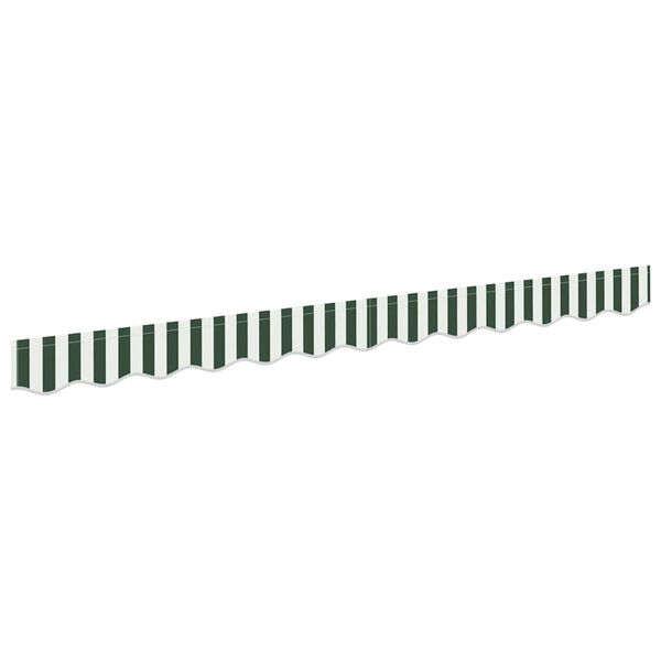 vidaXL Markisenvolant Gr&uuml;n und Wei&szlig; 580 x 20 cm Segeltuch