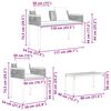 vidaXL Gartenm&ouml;bel Set mit Kissen 4 pcs Schwarz und T&uuml;rkis PE-Rattan