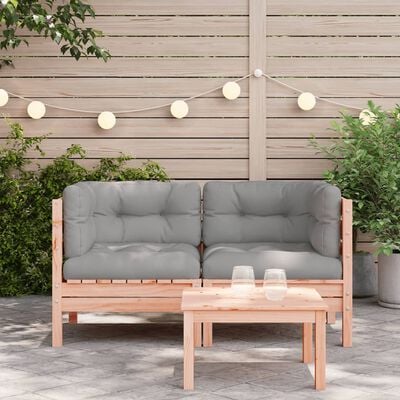 vidaXL Garten-Ecksofa mit Kissen 2 Stk. Massivholz Douglasie