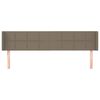 vidaXL Kopfteil mit Ohren Taupe 183x16x78/88 cm Stoff