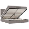 vidaXL Ottoman-Bett mit Matratzen & LEDs Taupe 200x200 cm Stoff