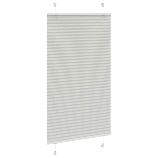 vidaXL Plissee Hellgrau 80x150 cm Stoffbreite 79,4 cm Polyester