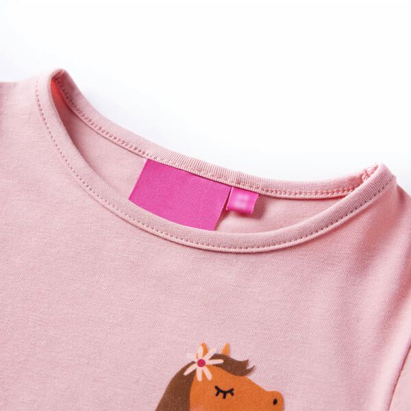 Kinder-Langarmshirt Hellrosa 140