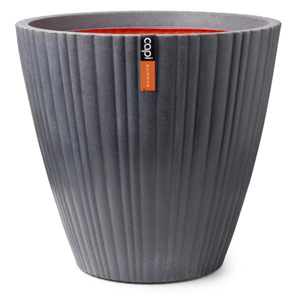 Capi Blumentopf Urban Tube Konisch 55x52 cm Dunkelgrau