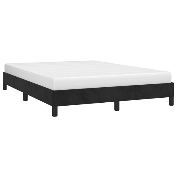 vidaXL Bettgestell ohne Matratze Schwarz 140x190 cm Samt
