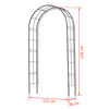 Nature Gartenbogen Metall 229x38x113 cm Schwarz