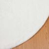 vidaXL Kunstfell Hasen Teppich Olite Wei&szlig; &Oslash; 100 cm Polyester