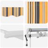 vidaXL Einziehbare Markise Mehrfarbig 400 x 300 cm Stoff